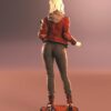 il_fullxfull.8086226409_ujxy.jpg Grace Zombie Hunter Resin Figure - Unpainted 3D Printed Garage Kit - Fantasy Collectible