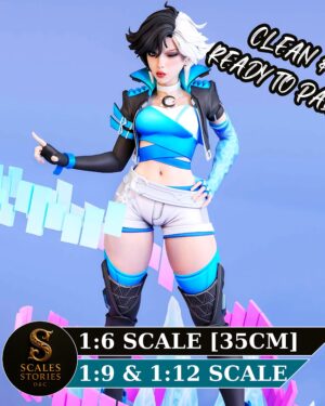 il_fullxfull.8086345781_6tv1.jpg Luna Resin Figure - Unpainted 3D Printed Garage Kit - Fantasy Collectible