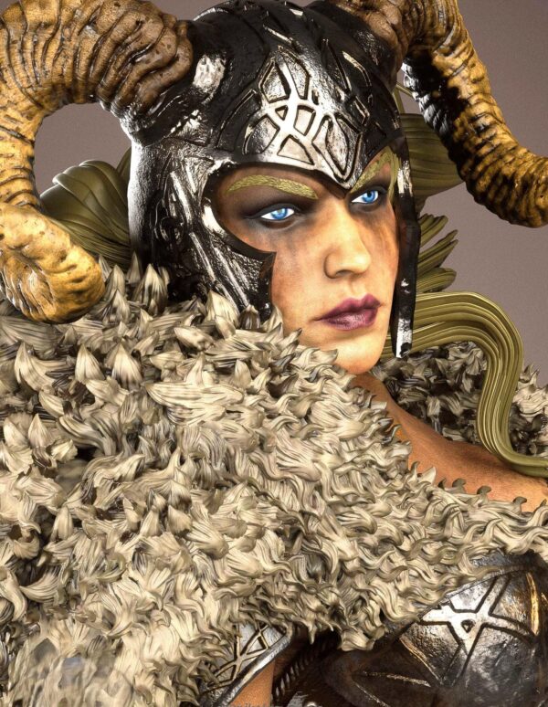 il_fullxfull.8086531595_ofq0.jpg Ragna Stormborn Resin Figure | Barbarian Warrior Collectible | Model Kit | Unpainted 3D Printed
