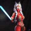 il_fullxfull.8089570061_dz0b.jpg Red Alien Resin Figure - Unpainted 3D Printed Garage Kit - Fantasy Female Warrior Collectible
