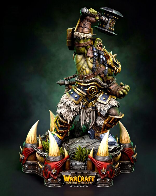 il_fullxfull.8089876443_hfne.jpg Orc Warrior Resin Figure - Unpainted 3D Printed Garage Kit - Fantasy Collectible