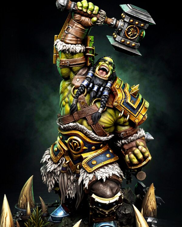 il_fullxfull.8089876787_4pkf.jpg Orc Warrior Resin Figure - Unpainted 3D Printed Garage Kit - Fantasy Collectible