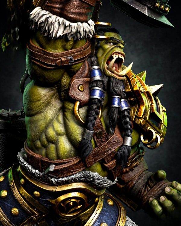 il_fullxfull.8089876911_3dyr.jpg Orc Warrior Resin Figure - Unpainted 3D Printed Garage Kit - Fantasy Collectible