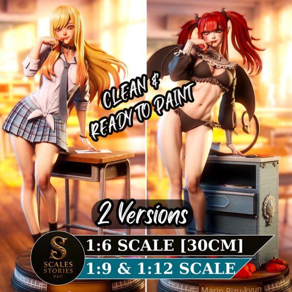 il_fullxfull.8090078749_qj4h.jpg Anime Schoolgirl Resin Figure - Unpainted 3D Printed Garage Kit - Fantasy Collectible
